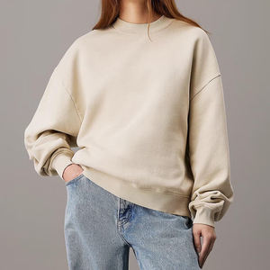 Sudaderas Extra Grandes de Alta Calidad 100% Algodón para Mujer, Estilo Casual Urbano, Impresión de Logotipo Personalizado, Invierno - Product Image 3