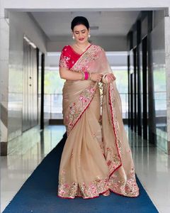 <strong>Indian</strong> Boutique Most Selling Elegant Stylish Fancy <strong>saree</strong> Jimi Choo Fabric Exclusive Sequence Work Sari Blouse Fancy Ethnic wear