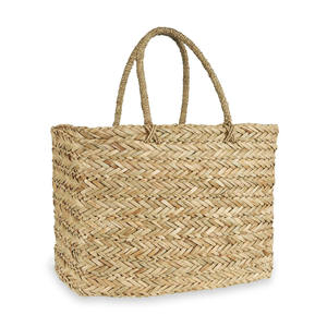 Sac à main polyvalent en raphia tissé à la main avec poignée sacs à main en paille naturelle pour femmes pour voyage et shopping - Product Image 1
