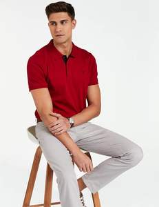 Camiseta Polo suave de ajuste regular de algodón para hombre, camiseta Polo de manga corta para hombre texturizada, camisetas de alta calidad de fábrica - Product Image 3