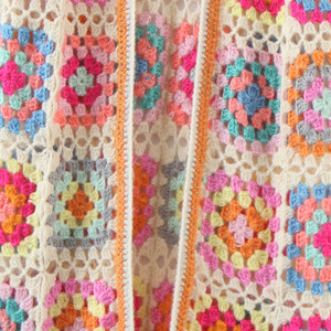 Nouveau cardigan en mohair à carreaux longs en <span class=keywords><strong>crochet</strong></span> vintage en gros pour femmes, printemps - Product Image 4