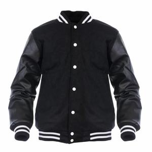 Veste de baseball varsity pour homme de haute qualité fabriquée par un fabricant OEM, broderie personnalisée, manches en cuir, veste coupe-vent - Product Image 2