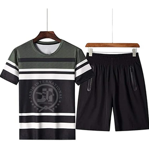 2024 hommes décontracté été coton Shorts ensembles Logo personnalisé mode survêtements pour un usage quotidien et activités de plein air - Product Image 3