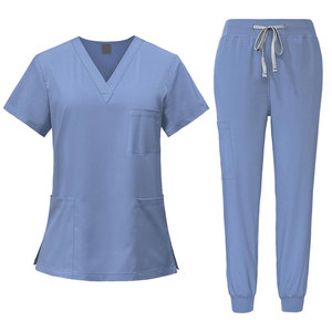 Conjuntos de Uniformes Médicos para Mujer de Primera Calidad con Logotipo Personalizado, Transpirables, Antiarrugas, de Lona y Spandex, con Impresión Digital, para Hospital, Verano - Product Image 6