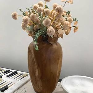 Jarrón de Raíz de Teca Hecho a Mano 2025, Decoración Rústica de Madera para el Hogar, Acento de Grano Natural, Regalo Único para Sala de Estar, Entrada, Mesa, Arte - Product Image 5