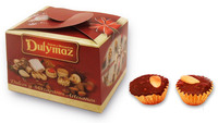 Marzipan au chocolat noir artisanal Dulymaz certifié IFS 300g, en forme de collation, amandes, pâtisserie d'Espagne, boîte cadeau solide