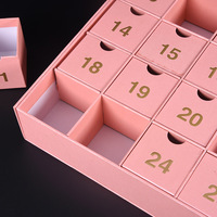 Boîte en papier de luxe pour calendrier de l'Avent à compte à rebours, emballage de bijoux de Noël, boîte à bijoux de luxe, porte-clés souvenir, emballage puzzle pour bijoux, livraison surprise de luxe