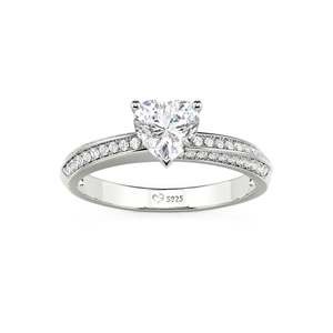 Jeulia Custom Classic Twist Eternity Heart <b>Ring</b>-18K Rose Gold Plated Cluster Inlay <b>Ring</b> for Anniversary - Product Image 3