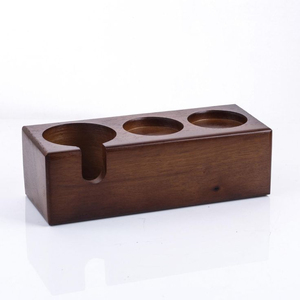 Soporte de vidrio redondo de calidad superior Diseño moderno 8 agujeros Estante de organización de madera de bambú de gran tamaño Ideal para almacenamiento con estilo - Product Image 4
