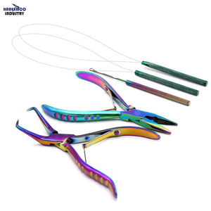 Kit d'outils professionnel écologique pour extensions capillaires : Pince à retirer les micro-anneaux (4 pièces) et crochet pour tirer les anneaux - Product Image 1