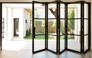 Thiết kế hiện đại nhôm bi-gấp low-e Kính <span class=keywords><strong>accordion</strong></span> gấp Patio Bifold bên ngoài cửa phía trước cửa - Product Image 4