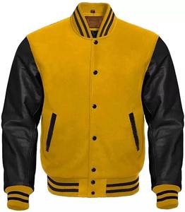 Wholesale Letterman Varsity Jackets Wool Body Genuine Leather Sleeves Winter 2026 - Product Image 1