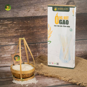 Pajitas de Arroz Vietnamitas Naturales Comestibles Desechables de Harina de Arroz Ecológicas para Fiestas - Product Image 6