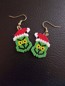 Pendiente bordado Nueva joyería de moda Pendientes bordados Pendientes de cuentas hechos a mano para mujeres y niñas de la India - Product Image 4