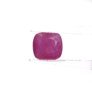 Rubis du Mozambique non traité 4,17 carats, qualité supérieure, tourmaline naturelle, taille coussin, hauteur 8 mm, teinte rose octogonale, traité thermiquement - Product Image 2