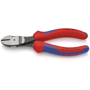 For KNIPEX 160 mm Heavy-Duty Polished <b>Side</b> <b>Cutters</b> with Form 0 Multi-Component Plier Handles - Product Image 1