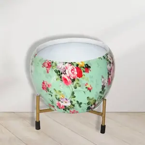 เครื่องปลูกต้นไม้ Meena เหล็กขนาดสั่งทำได้สไตล์โมเดิร์นงานแกะสลักด้วยมือสำหรับตกแต่งสวนกลางแจ้งผู้จำหน่ายอินเดีย - Product Image 6