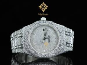 Montre unisexe en moissanite 925 avec fonction date, qualité VVS, bijoux VVS1, 100% passe le testeur de diamants Out Hip Tester - Product Image 4