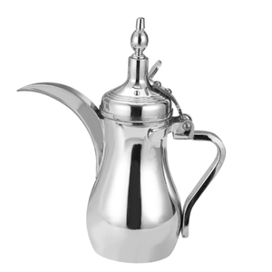 Cafetera de té árabe Dallah hecha a mano de Metal de acero inoxidable con agujero para servir café, cafetera árabe a precio a granel - Product Image 3