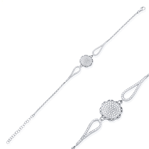 Infinity Symbol Design <b>Charm</b> <b>Bracelet</b> Shiny Zircon Stone Shape Turkish Handmade Women's 925 Sterling <b>Silver</b> Gift Party Jewelry - Product Image 2