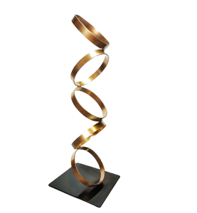 Sculpture en aluminium sur base en fer, design optimal, objet décoratif personnalisé pour table, bureau, maison, salon, cadeau, ornement - Product Image 2