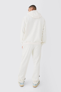 Conjunto de Sudadera con Capucha y Pantalones Deportivos de Felpa de Algodón Unisex con Logotipo Personalizado, Estilo Desgastado, Corte Holgado, Ropa Urbana para Marca Privada al por Mayor - Product Image 2