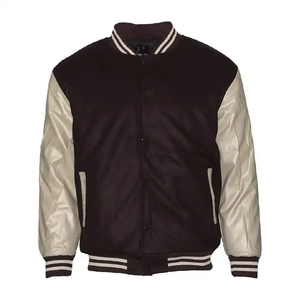Chaquetas Varsity para Hombre con Cuello Alto y Logotipo Personalizado Bordado, Botones de Diseño, Estilo Urbano, Tela Ecológica - Product Image 6