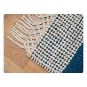 Custom Size and Color Contemporary <b>Boho</b> <b>Rug</b> Handwoven Wool and Cotton Embroidered for Home Use - Product Image 1
