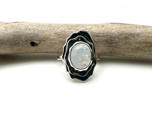 925 Sterling Silver Moonstone Gemstone Ring Jewelry Handmade Silver Boho Style Ring Jewelry For Women Wedding Gift For <b>Wife</b> - Product Image 3