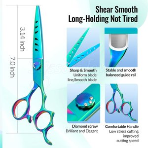 An toàn vật nuôi chải chuốt kéo với làm tròn lời khuyên cho chó nhỏ mèo tóc Cắt xung quanh mặt tai và bàn chân một cách an toàn - Product Image 4