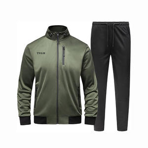 Ensemble de survêtement de course à pied en tissu polyester pour hommes Ensembles de fitness à séchage rapide à manches longues Ajoutez votre propre logo/étiquette personnalisé - Product Image 4