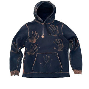 Style de rue personnalisé surdimensionné Distressed Hoodies Blank Plain Sweats à capuche en détresse d'hiver pour hommes - Product Image 1