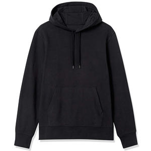 Free Sample Men Winter Hoodie <b>Black</b> Set Sweatshirt 100% Cotton <b>Fleece</b> Regular Fit Long Sleeve Printed Pullover Wholesale - Product Image 5