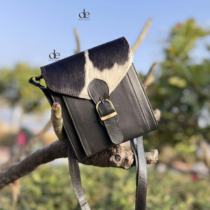 Sac à bandoulière en fourrure de vache à motif occidental, élégant, sac à bandoulière en cuir de vachette, fourrure de luxe, haute qualité, multi-usages, sac bohème - Product Image 1