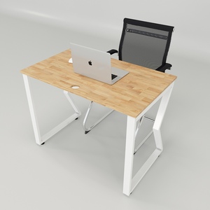 MConcept HBMC001 100x60cm Minimalist Design Office Desk with Easy Assembly Iron <b>Footrests</b> - Product Image 6