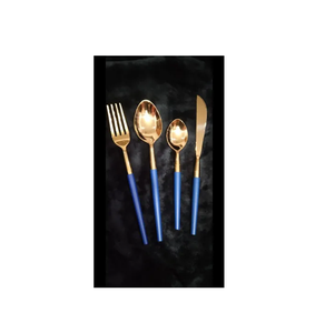 Cubiertos de latón con espejo Hotel & Restaurant Juego de cubiertos de acero inoxidable plateado Cubiertos con esmalte de espejo Apto para lavavajillas - Product Image 6