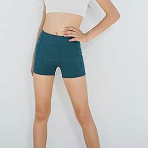 Short de motard léger de haute qualité pour femmes Fermeture à taille élastique à séchage rapide et respirante-Short de sport de vente chaude d'été - Product Image 5