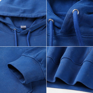 Pull à capuche pour hommes en gros Logo personnalisé imprimé motif solide en polyester/coton pour la saison d'automne - Product Image 3