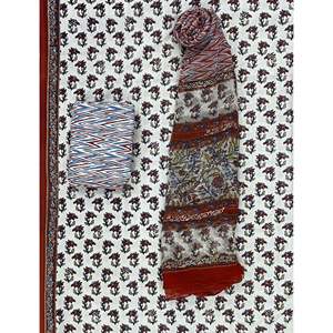 Khadi <b>Block</b> <b>Printed</b> Unstitched Cotton Salwar Kameez Set Chiffon Dupatta Modern Indian Ethnic Clothing for Party Wear Latest - Product Image 1