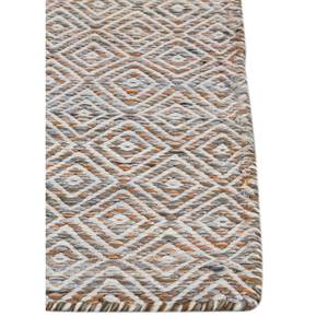 Tapis artisanal Abrash en laine et viscose, tissage plat, motif géométrique rectangulaire patchwork rouge-orange pour la maison et la chambre - Modèle - Product Image 4