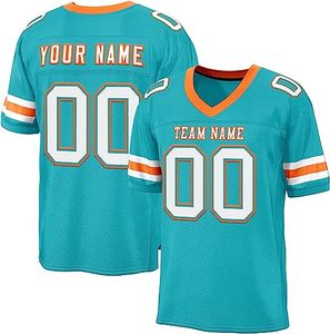 Maillot de football personnalisé lettres cousues personnalisées numéro pratique uniforme de football pour les jeunes adultes S-7xl - Product Image 1
