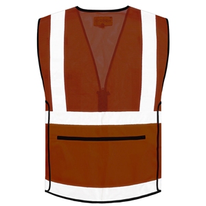 Venta al por mayor de alta visibilidad reflectante hombres chaleco 5 dimensiones bolsillo malla transpirable alta visibilidad ropa de trabajo para la construcción y la seguridad - Product Image 4