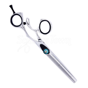 Tijeras de adelgazamiento giratorias personalizables con hoja de dientes finos y diseño antifatiga - Product Image 4