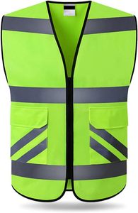 Chaleco de Seguridad Reflectante de Alta Visibilidad ANSI Clase 2, Impermeable, con Luz LED Intermitente, Transpirable, para Hombre/Mujer, para Tráfico - Product Image 2