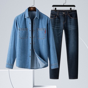 Chaquetas de mezclilla Estilo de ajuste Denim Cotton Jean Casual Slim Men Jacket - Product Image 2