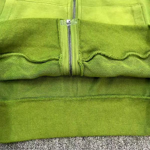 Sudadera con Capucha Personalizada de Algodón Grueso con Lavado Ácido para Hombre, Sudadera con Capucha Vintage Lavada, Sudadera con Capucha Extra Grande para Hombre, Sudadera con Capucha con Cremallera de Moda de Invierno para Hombre al por Mayor - Product Image 6