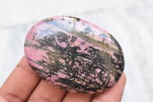Palmstone-cristales de Rodonita Rosa Natural, lote de gemas de rodonita, cristal de cristal pulido, piedra de Palma - Product Image 2