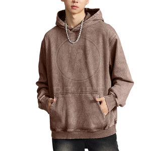 Sweats à capuche Street Wear sur mesure, effet délavé, couleur personnalisée, style unique, en vente - Product Image 2