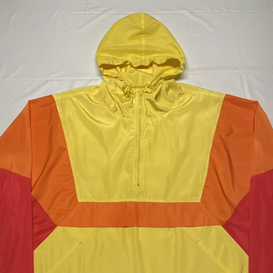 Chaqueta Cortavientos para Hombre, Rojo, Naranja, Amarillo, Estilo Urbano, Resistente al Agua, Chaqueta de Senderismo con Media Cremallera, Cortavientos, Anorak - Product Image 5