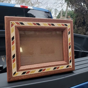 MARCO DE IMAGEN DE MADERA PERSONALIZADO NATURAL MARCO DE FOTOS MARRÓN Marcos DE FOTOS rústicos de madera maciza Exhibición para decoración de pared - Product Image 1